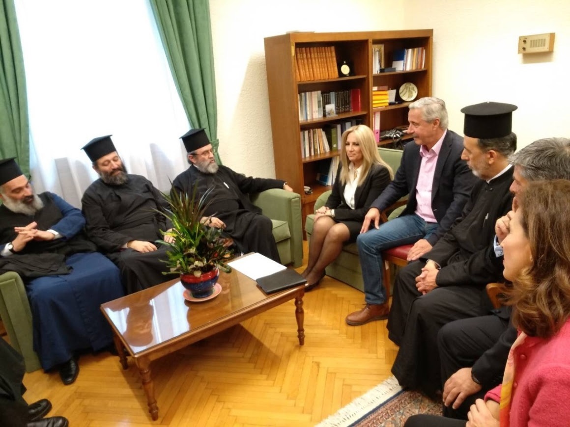 Φ. Γεννηματά και Γ. Μανιάτης συναντήθηκαν σήμερα με αντιπροσωπεία του Ιερού Συνδέσμου Κληρικών Ελλάδος (14.11.2018)